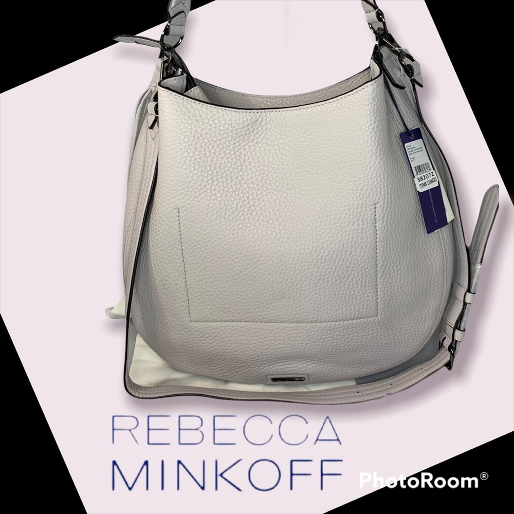 Rebecca Minkoff Unlined Convertible Hobo W/Whipstich Putty NWT